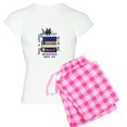 thumbnail image 1 of CafePress - Home Is Where Cat And Books Are Pajamas - Women's Short Sleeve Print T-Shirt and Pants Light Cotton Pajama Set, 1 of 7