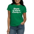 thumbnail image 1 of CafePress - Home Is Where Daddy Is Women's Dark T Shirt - Women's Traditional Fit Dark T-Shirt, 1 of 4
