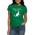 thumbnail image 1 of CafePress - Home Is Where My Cat Is T Shirt - Women's Traditional Fit Dark T-Shirt, 1 of 4
