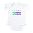 thumbnail image 1 of CafePress - Home Is Where The Horses Are Infant Bodysuit - Baby Light Bodysuit, Size Newborn - 24 Months, 1 of 4