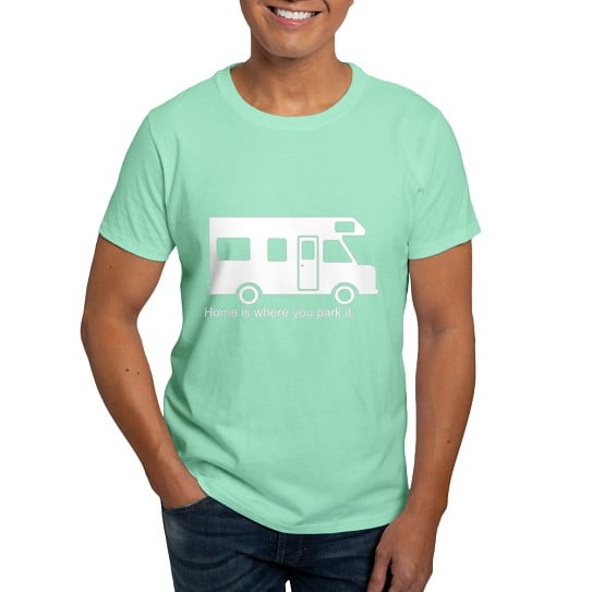 CafePress - Home Is Where You Park It. Dark T Shirt - Men's Classic Cotton T-Shirts