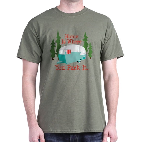 CafePress - Home Is Where You Park It. T Shirt - Men's Classic Graphic Cotton T-Shirt