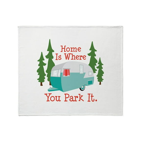 CafePress - Home Is Where You Park It. Throw Blanket - Soft Fleece Throw Blanket, 50"x60" for All Ages