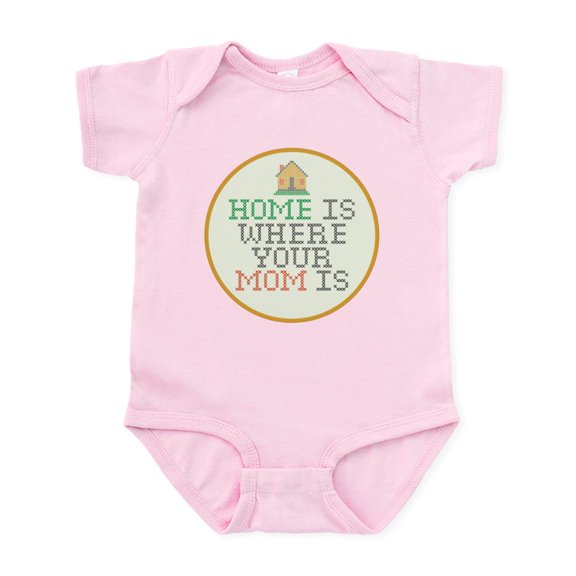 CafePress - Home Is Where Your Mom Is Infant Bodysuit - Baby Light Bodysuit, Size Newborn - 24 Months