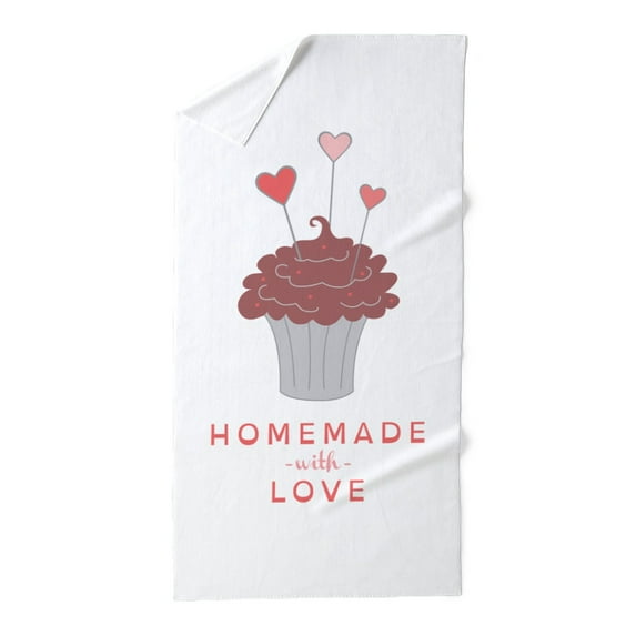CafePress - Homemade With Love - Large Beach Towel, Soft 30"x60" Towel with Unique Design