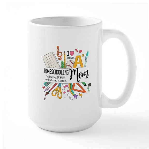 CafePress - Homeschooling Mom Mugs - 15 oz Ceramic Large White Novelty Mug