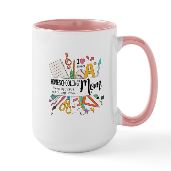 CafePress - Homeschooling Mom Mugs - 15 oz Ceramic Large White Novelty Mug