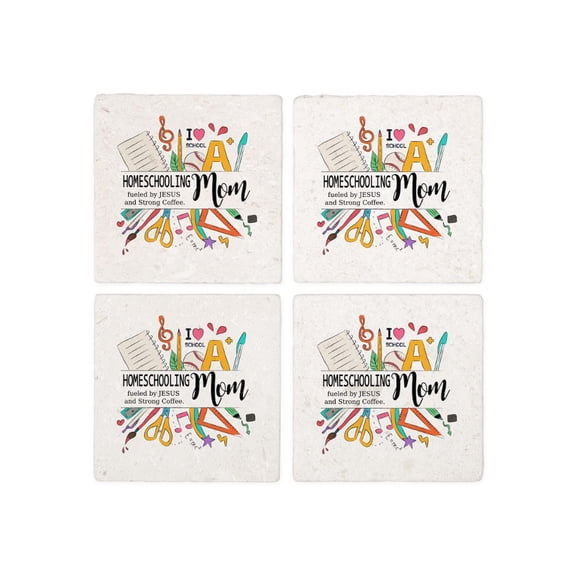 CafePress - Homeschooling Mom - Tile Coaster, Drink Coaster Set of 4