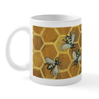 450ML Bee Cartoon Glass Spoon Milk Cup Ceramic Honey Mug With Cover  Creative Tea Cup Bee
