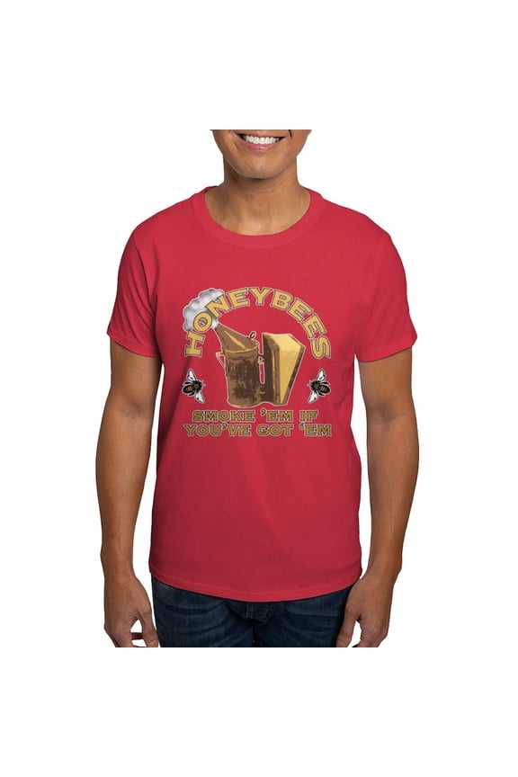 - Honeybees Smoke 'Em If You've Got 'Em Dark T Shirt - Men's Classic Graphic Cotton T-Shirt