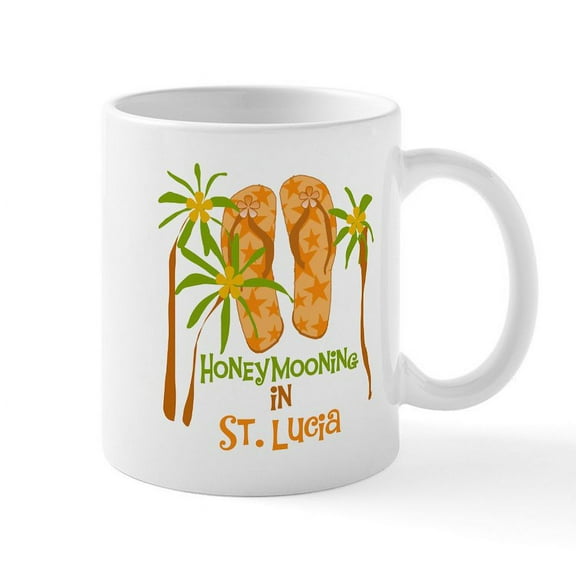 CafePress - Honeymoon St. Lucia Mug - 11 oz Ceramic Mug - Novelty Coffee Tea Cup