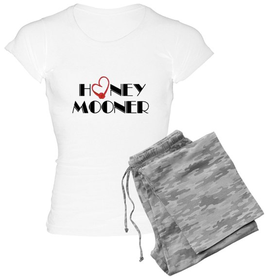 CafePress - Honeymooner Women's Light Pajamas - Women's Short Sleeve Print T-Shirt and Pants Light Cotton Pajama Set