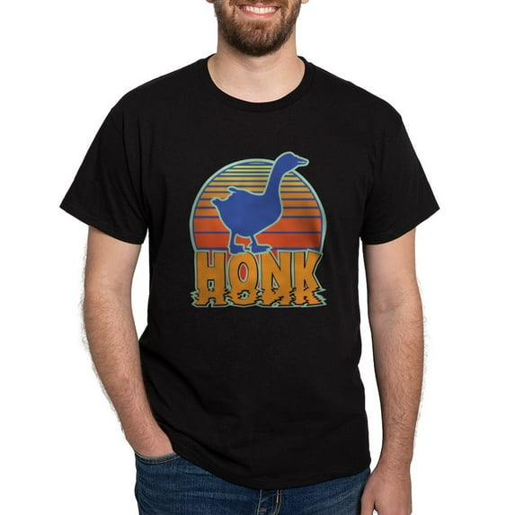 CafePress - Honk The Goose Dark T Shirt - Men's Classic Graphic Cotton T-Shirt