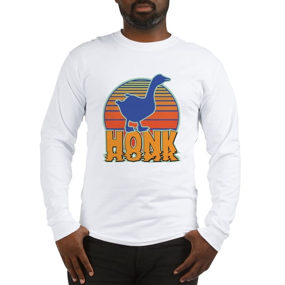 CafePress - Honk The Goose Men's Long Sleeve T Shirt - Unisex Cotton Long Sleeve T-Shirt