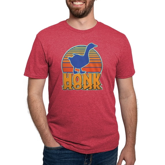 CafePress - Honk The Goose Mens Tri Blend T Shirt - Mens Tri-blend T-Shirt