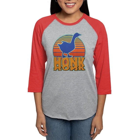 CafePress - Honk The Goose Women's Baseball T Shirt - Womens Baseball Tee