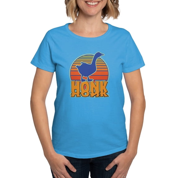 CafePress - Honk The Goose Women's Classic T Shirt - Women's Traditional Fit Dark T-Shirt