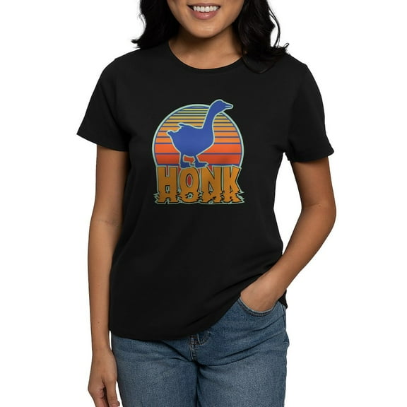 CafePress - Honk The Goose Women's Classic T Shirt - Women's Traditional Fit Dark T-Shirt