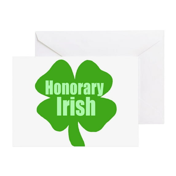 CafePress - Honorary Irish St. Patrick's Day - Greeting Card, Blank Inside Glossy