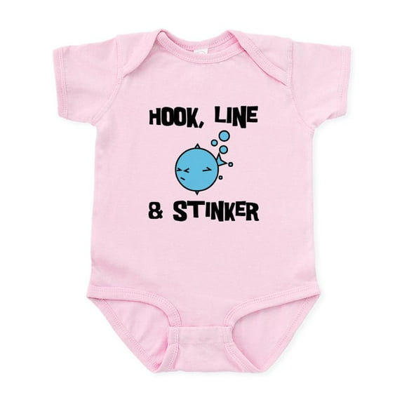CafePress - Hook, Line & Stinker Infant Bodysuit - Baby Light Bodysuit, Size Newborn - 24 Months