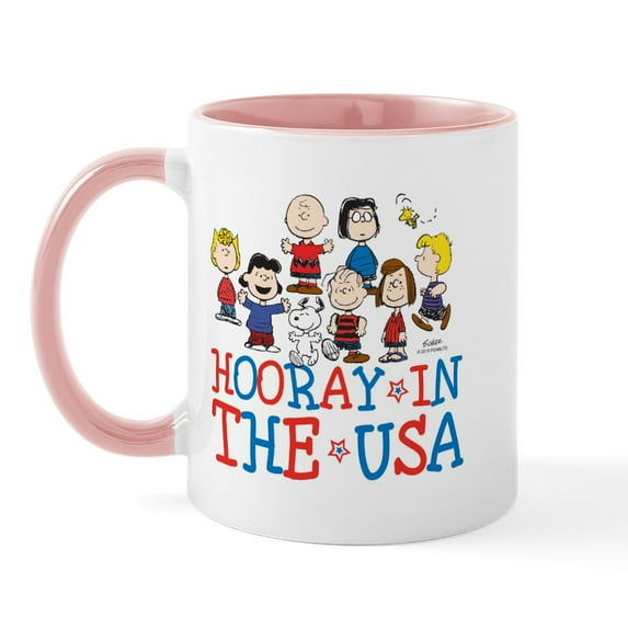 CafePress - Hooray In The USA Mug - 11 oz Ceramic Mug - Novelty Coffee Tea Cup