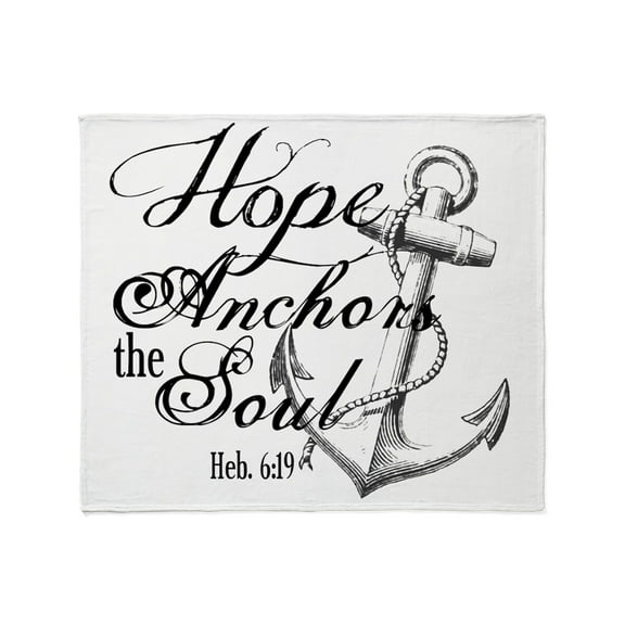 CafePress - Hope Anchors The Soul Heb. 6:19 Throw Blanket - Soft Fleece Throw Blanket, 50"x60" for All Ages