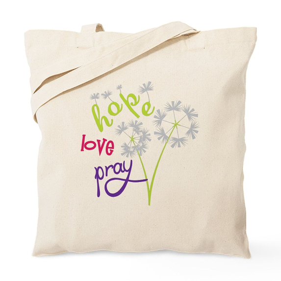 CafePress - Hope Love Pray Tote Bag - Unisex Canvas Tote Bag, Beige, 1-Piece