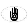 thumbnail image 1 of CafePress - Hopi Hand Rock Painting - Sticker (Oval), 1 of 1