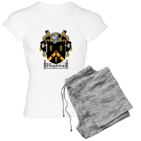 CafePress - Hopkins Coat Of Arms Women's Light Pajamas - Women's Short Sleeve Print T-Shirt and Pants Light Cotton Pajama Set