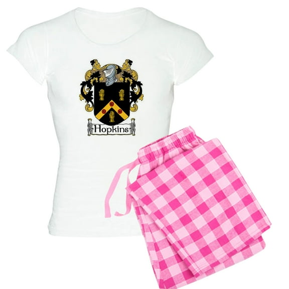 CafePress - Hopkins Coat Of Arms Women's Light Pajamas - Women's Short Sleeve Print T-Shirt and Pants Light Cotton Pajama Set