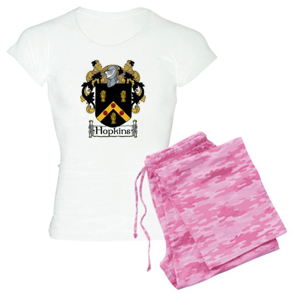 CafePress - Hopkins Coat Of Arms Women's Light Pajamas - Women's Short Sleeve Print T-Shirt and Pants Light Cotton Pajama Set