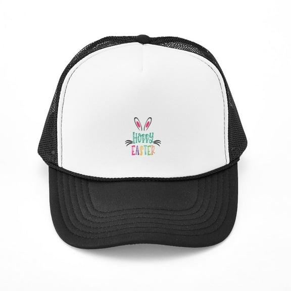 CafePress - Hoppy Easter - Adjustable Unisex Printed Trucker Hat with Mesh Back