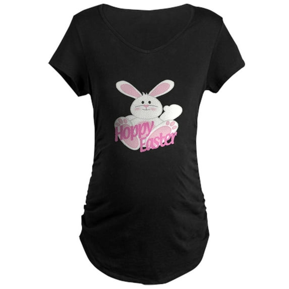 CafePress - Hoppy Easter Maternity Dark T Shirt - Maternity Dark T-Shirt