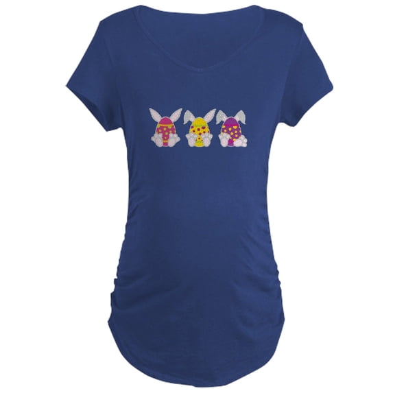 CafePress - Hoppy Easter Maternity T Shirt - Maternity Dark T-Shirt