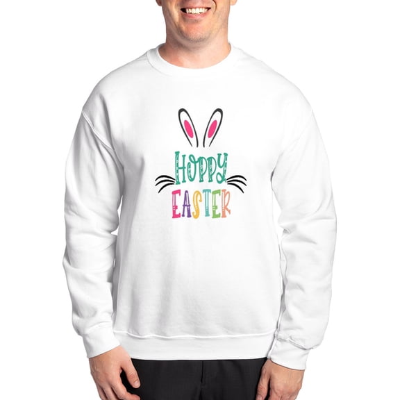 CafePress - Hoppy Easter Sweatshirt - Crew Neck Sweatshirt