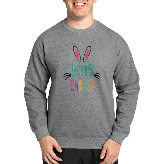 CafePress - Hoppy Easter Sweatshirt - Crew Neck Sweatshirt