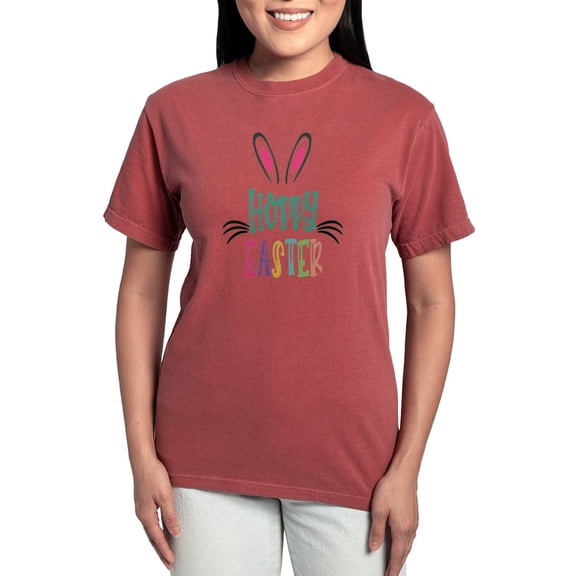 CafePress - Hoppy Easter T Shirt - Womens Comfort Colors® Shirt