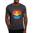 thumbnail image 1 of CafePress - Horizon Sunset Illustration With Crashing Wave T S - Men's Classic Graphic Cotton T-Shirt, 1 of 4