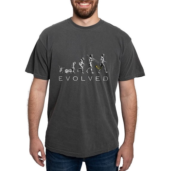 CafePress - Horn Evolution With Tagline T Shirt - Mens Comfort Colors Shirt