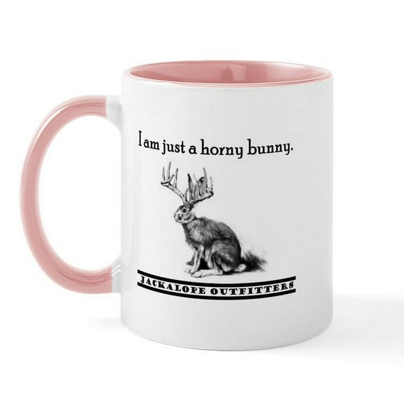 CafePress - Horny Bunny Jackalope Mug - 11 oz Ceramic Mug - Novelty Coffee Tea Cup