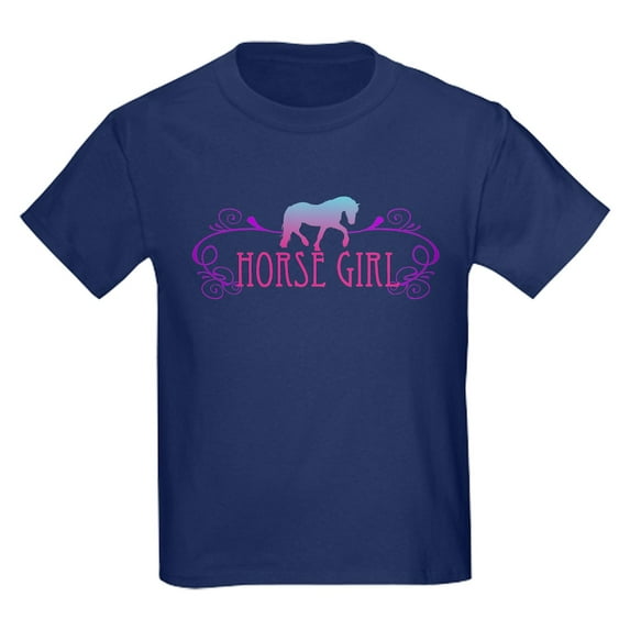 CafePress - Horse Girl Kids Light T Shirt - Dark T-Shirt Kids XS-XL