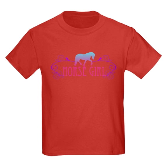 CafePress - Horse Girl Kids Light T Shirt - Dark T-Shirt Kids XS-XL