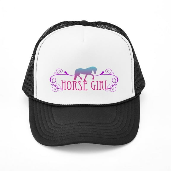 CafePress - Horse Girl - Adjustable Unisex Printed Trucker Hat with Mesh Back