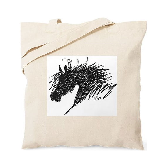 CafePress - Horse Head Art Tote Bag - Unisex Canvas Tote Bag, Beige, 1-Piece