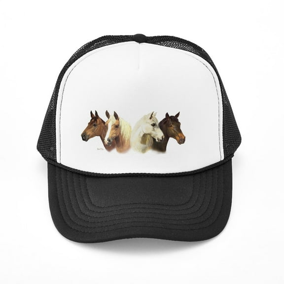 CafePress - Horse Multi Mug - Adjustable Unisex Printed Trucker Hat with Mesh Back