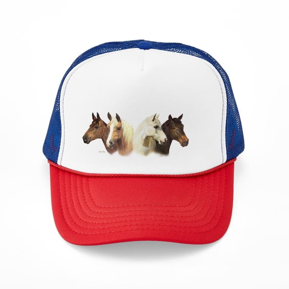 CafePress - Horse Multi Mug - Adjustable Unisex Printed Trucker Hat with Mesh Back