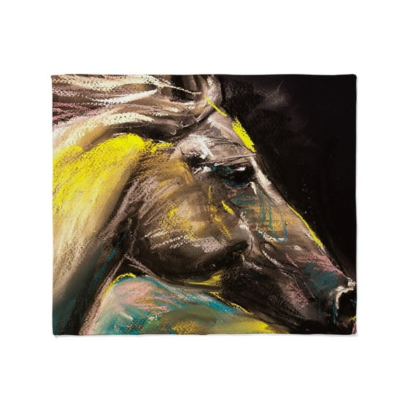 CafePress - Horse Painting Throw Blanket - Soft Fleece Throw Blanket, 50"x60" for All Ages