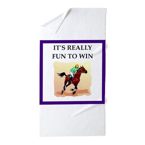 CafePress - Horse Racing Joke - Large Beach Towel, Soft 30"x60" Towel with Unique Design