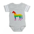 thumbnail image 1 of CafePress - Horse Rainbow - Cute Infant Baby Football Bodysuit, 1 of 3