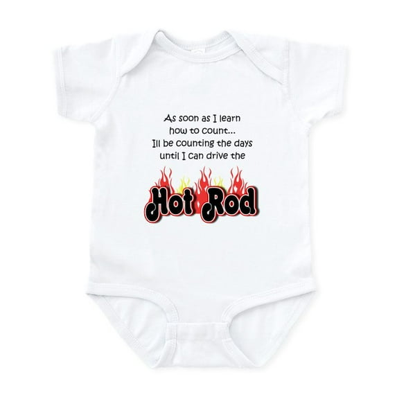 CafePress - Hot Rod Baby Count Infant Bodysuit - Baby Light Bodysuit, Size Newborn - 24 Months